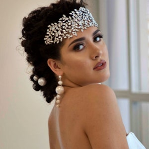 RAIYA Bridal Headpiece, Wedding Headband, Swarovski Bridal Headband, Elegant Headpiece, Swarovski Crystals Headband image 3