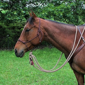 Rope Halter & Mecates - Natural Horsemanship Hackamore - 21 Colors - 2 or 4 Knots