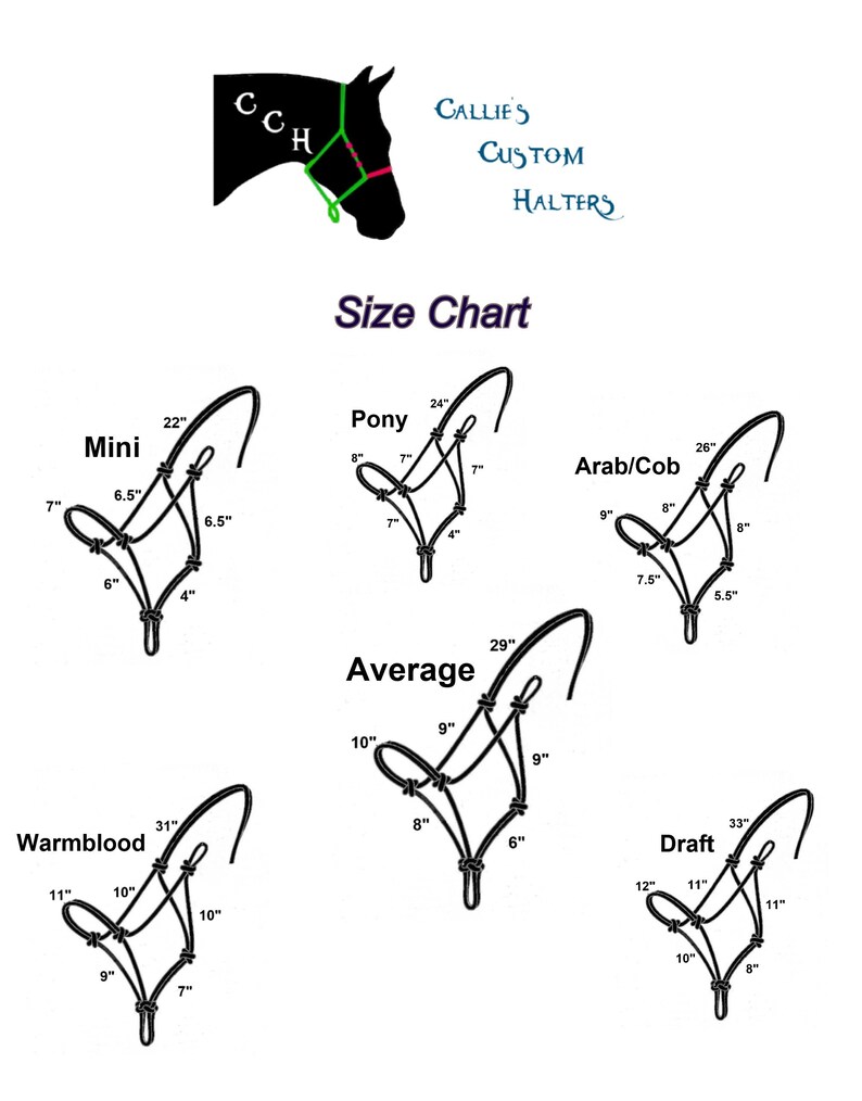 Custom Rope Halter You Pick The Colors Average Size Etsy