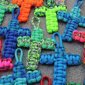Small Custom Paracord Cross - Pick-Your-Colors - 2.5" Tall