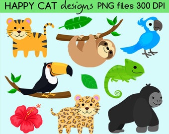Cute Rain Forest Rainforest Animals Tropical Jungle Clip Art - Etsy Cute Rain Forest Rainforest Animals Tropical Jungle Clip Art - Etsy