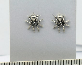 Orecchini A Bottone In Argento Sterling 925 Con Quadrifoglio E Cristallo, Diametro 7 Mm. Gioielli Bohemien, Eleganti E Simbolici, Perfetti Per Un Regalo Portafortuna. Ipoallergenici.