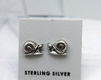 Ramshorn Snail Earrings Sterling Silver Stud Earrings 7 mm wide