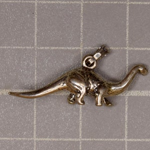 Elegant Sterling Silver Diplodocus Pendant Necklace - Adjustable Chain, Handmade Dinosaur Jewelry