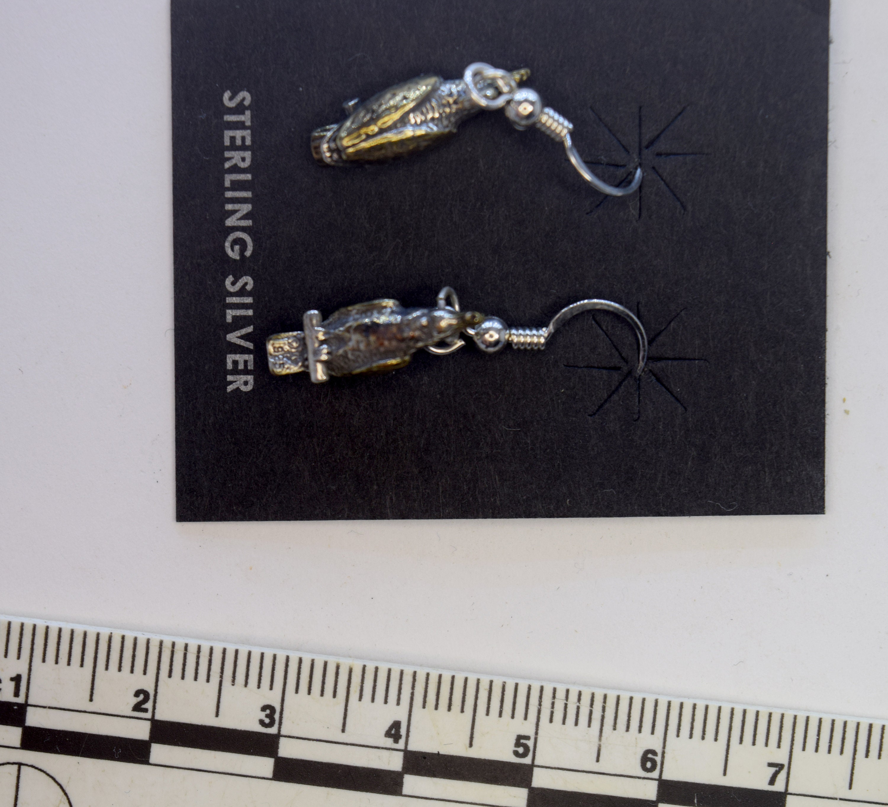 Boucles D'oreilles Métal Cacatoès - Modèle 2 - Neuves Sans Emballage