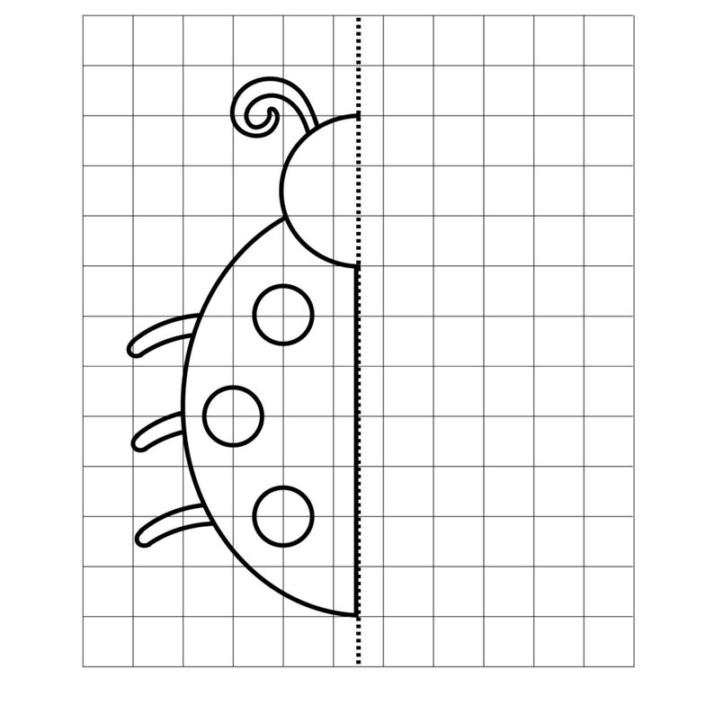 Draw the Other Half Pdf Kids Coloring Pages Download Finish - Etsy