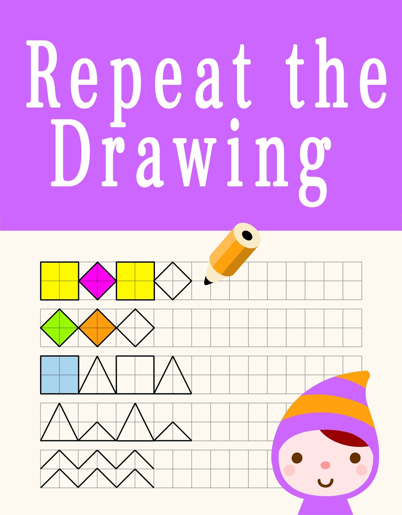 repeat the drawing tracing worksheets learn to write etsy australia