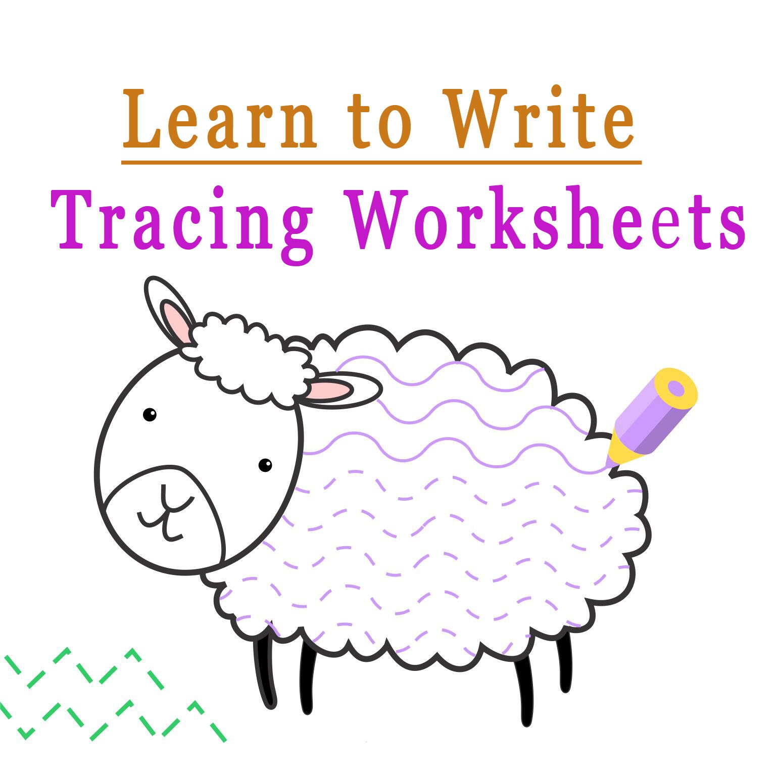 tracing worksheets learn to write easy tracing pages etsy
