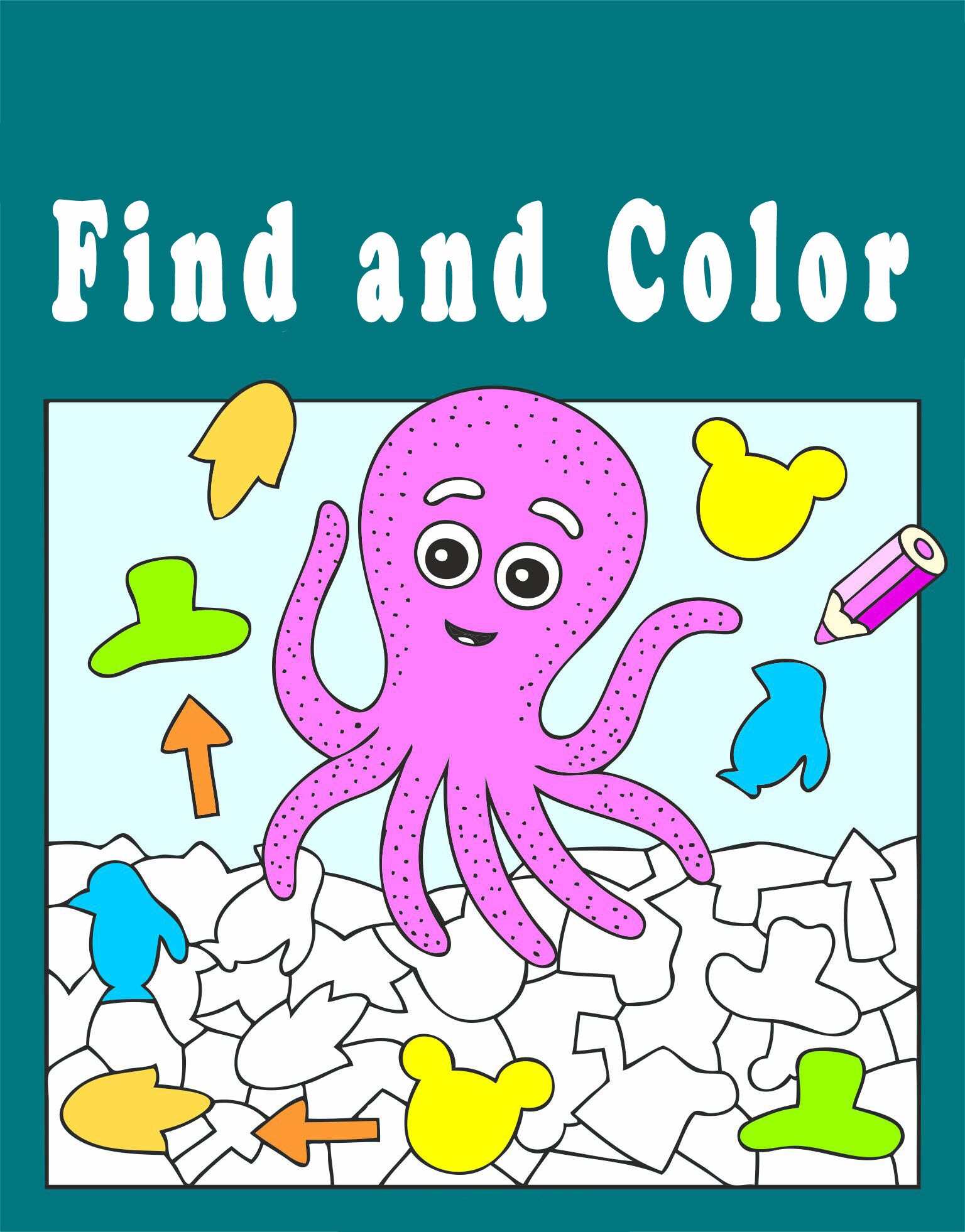 attention worksheets pdf find and color pdf kids logic etsy