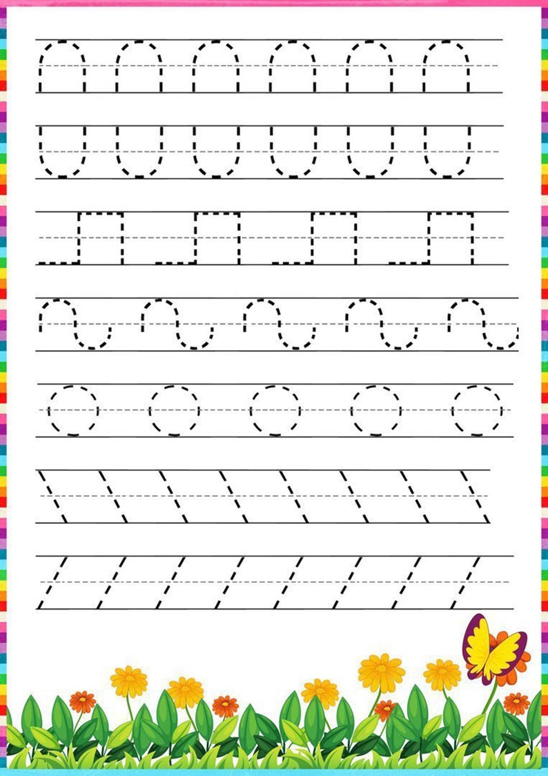 tracing worksheets learn to write animals tracing pages etsy
