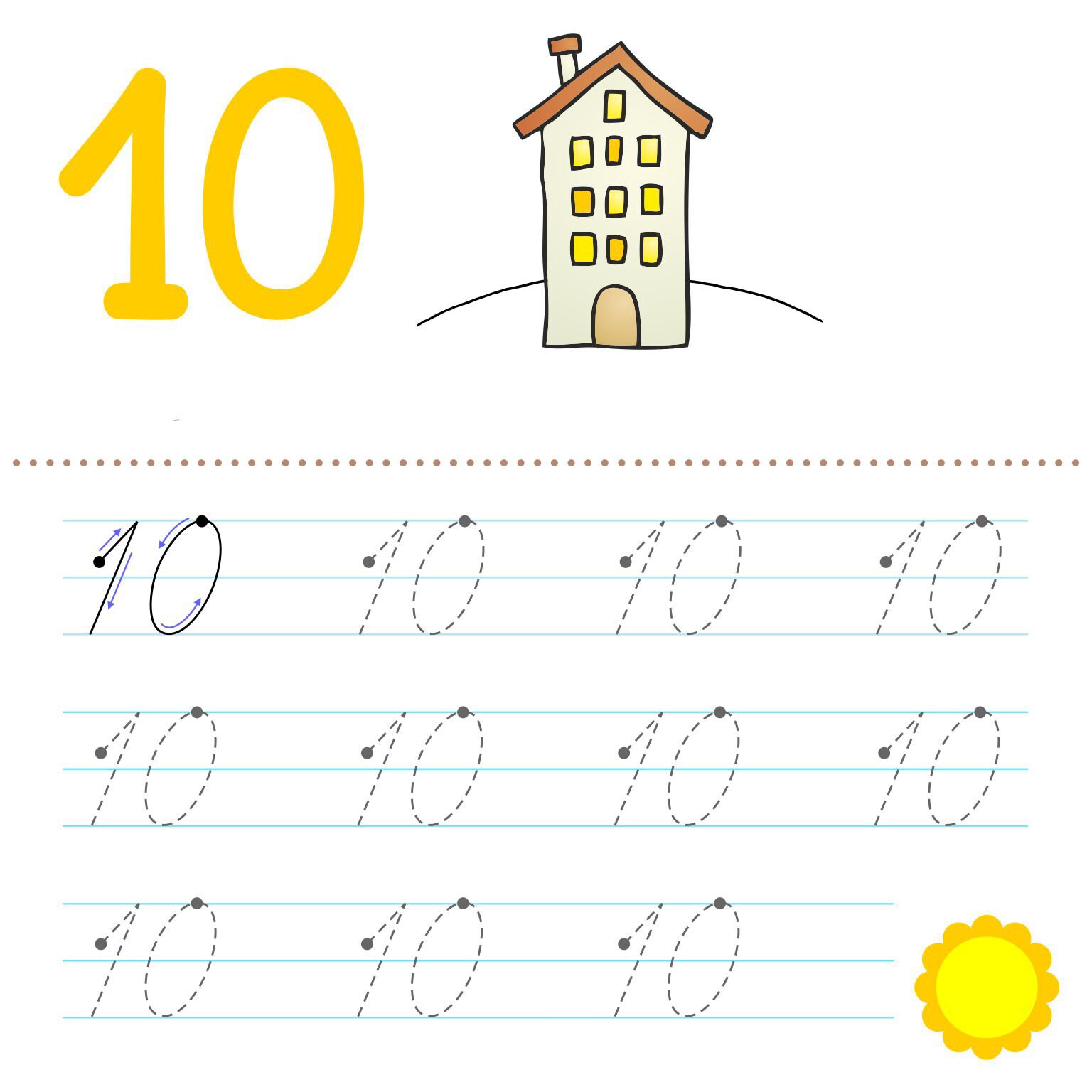 Numbers Tracing Pages PDF Write Numbers Sheets Learn to | Etsy