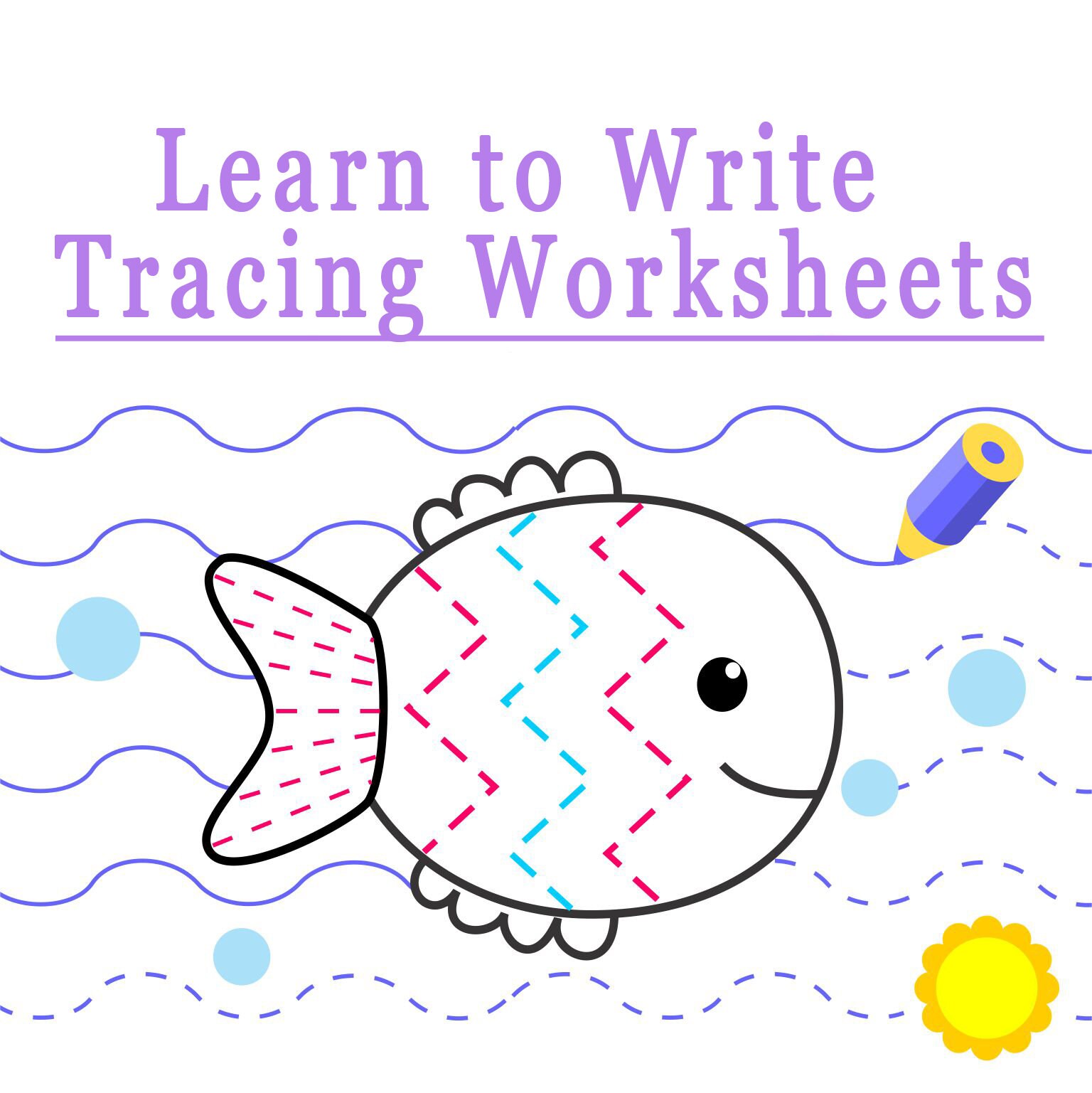 tracing worksheets learn to write easy tracing pages etsy