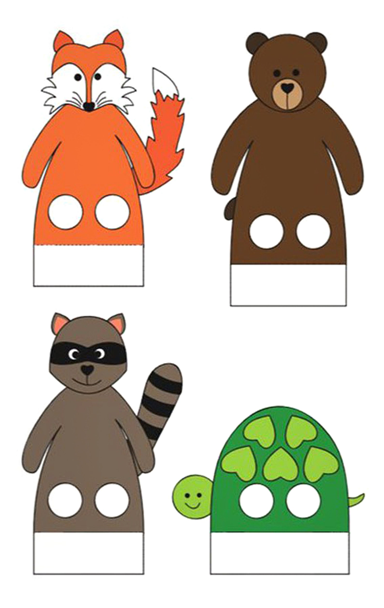 Animal Finger Puppets for Kids Stick Craft Craft Images PDF Etsy