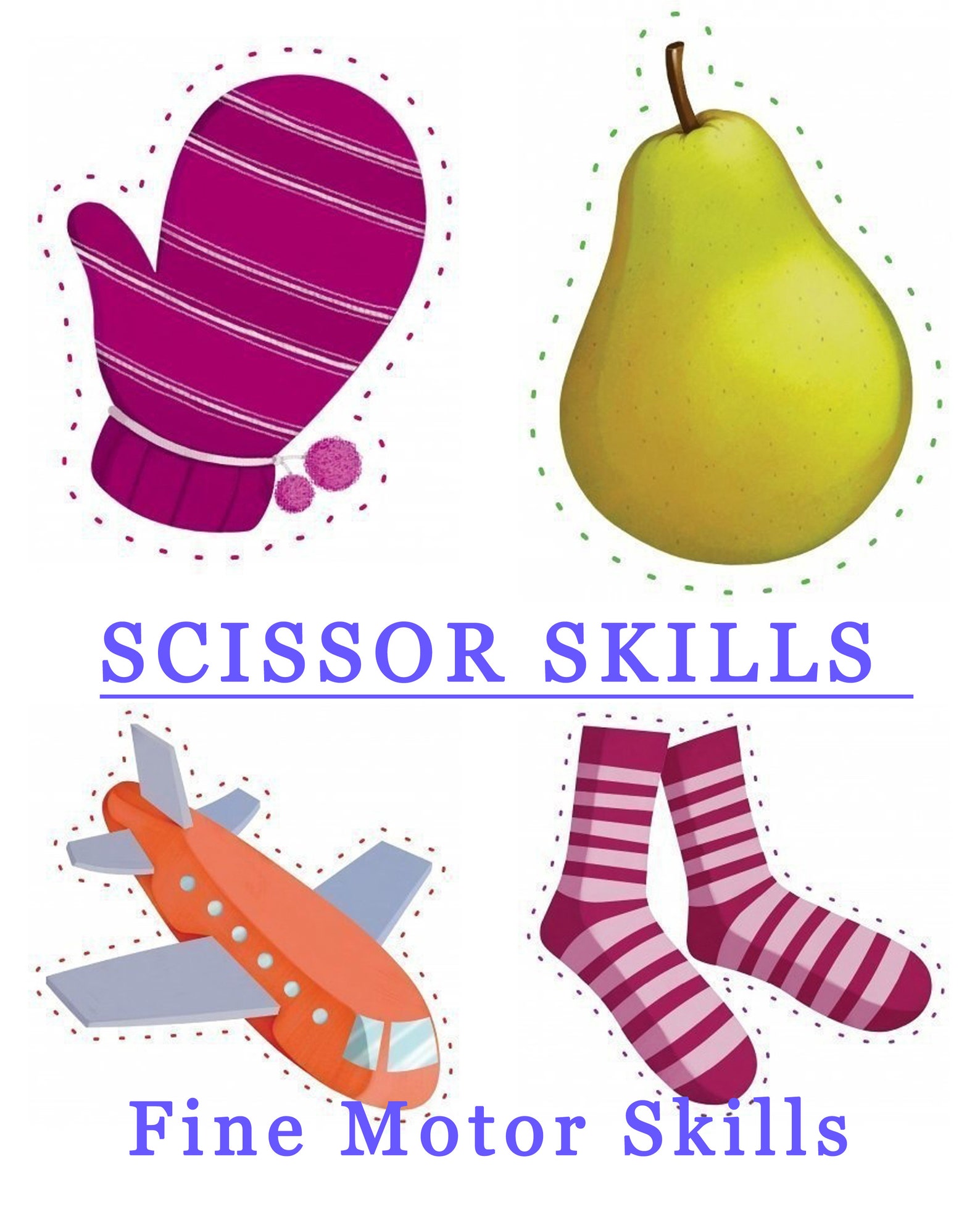 Scissor Skills Practice Worksheets Instant Download Small Image