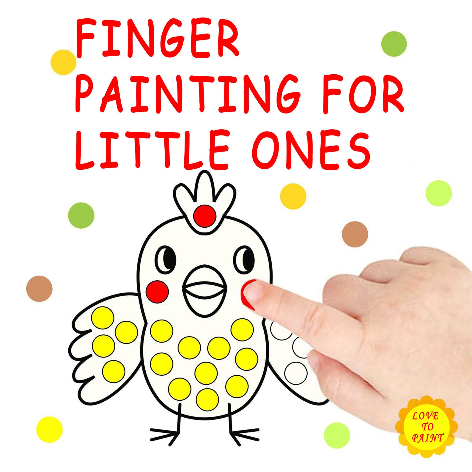 Finger Painting PDF Coloring Pages Download Small Children Etsy