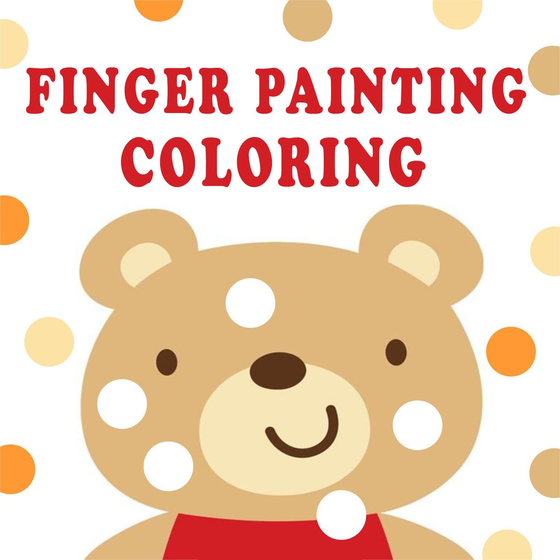 Finger Painting PDF Coloring Pages Download Small Children Etsy