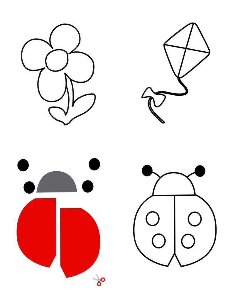 Printable Crafts for Kids Cut and Paste Crafts Home School | Etsy