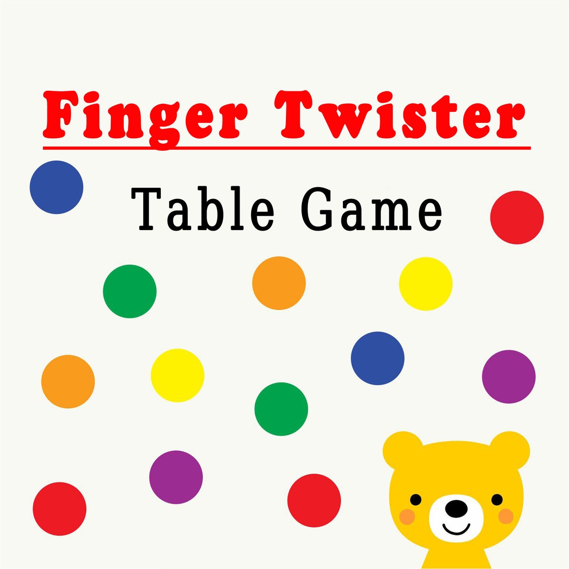 Finger Twister Game Learning Activity Download Attention | Etsy