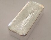 10oz SILVER 9999 hand poured silver bar. Pure solid silver 99.99 beter than 1oz hand poured silver. Add to your american silver eagles