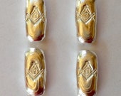 1oz hand poured silver bar 9999 FreeMason masonic four 7.78g bars totaling one oz.
