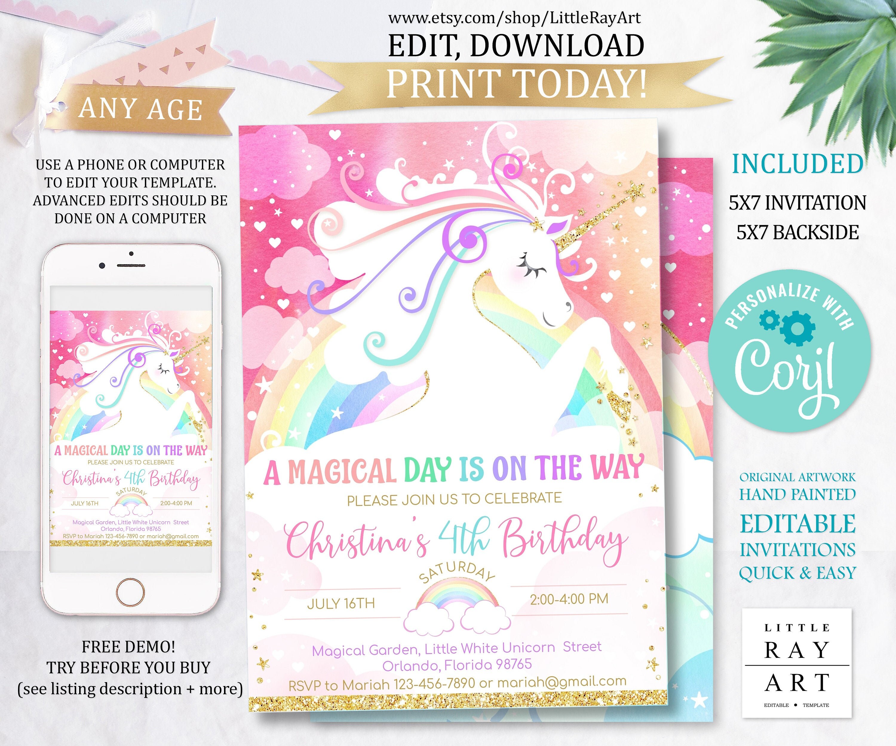 unicorn-and-rainbow-invitation-unicorn-birthday-invitation-editable