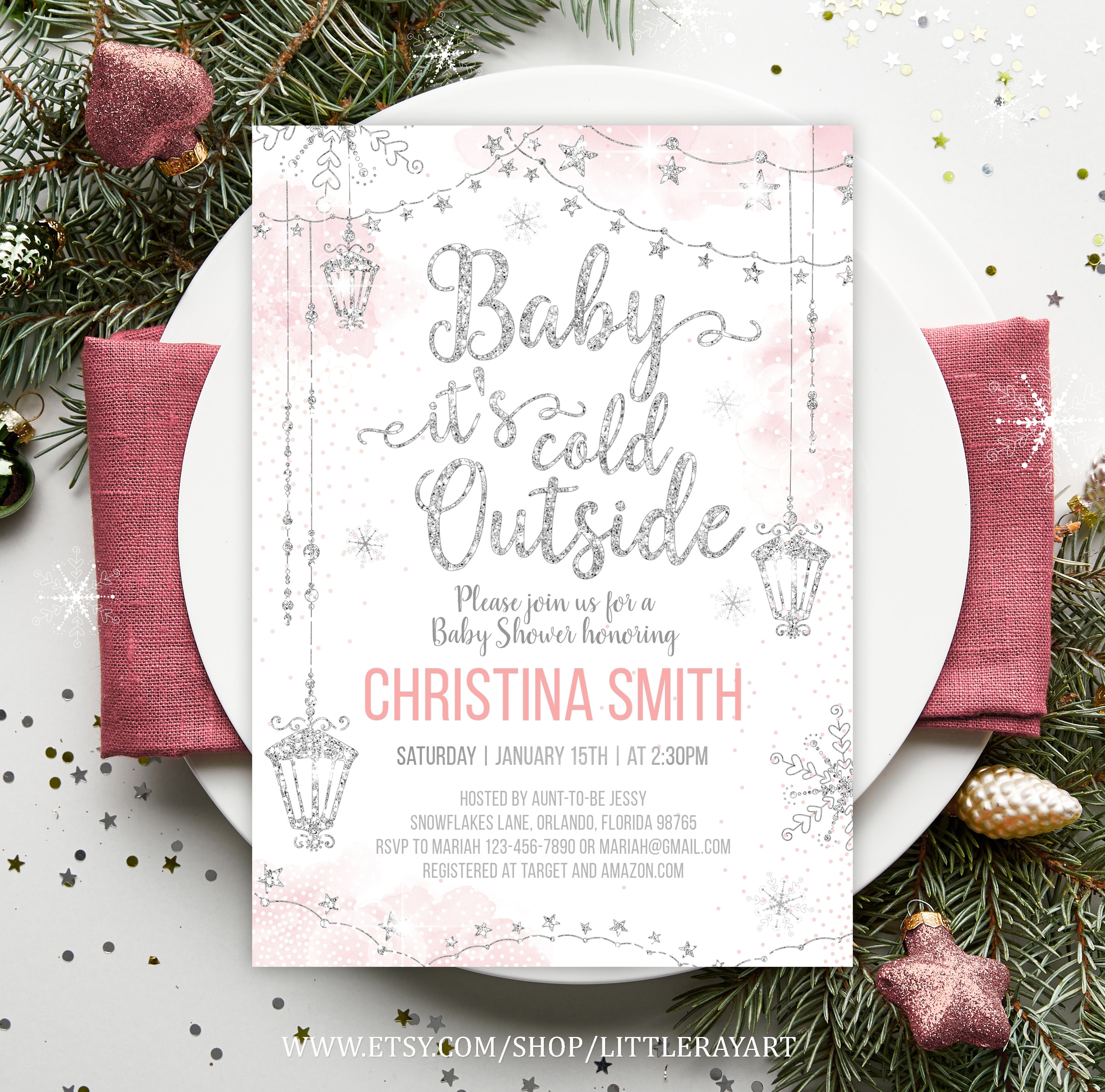 Baby It's Cold OUTSIDE Baby Shower Invitations. Winter Etsy