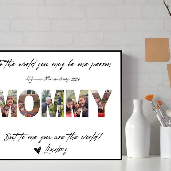 Mommy Photo Collage, Mommy Photo Frame, Personalized Mom Frame, Mother's Day Photo Collage, Custom Photo Collage, Best Mom Photo Collage