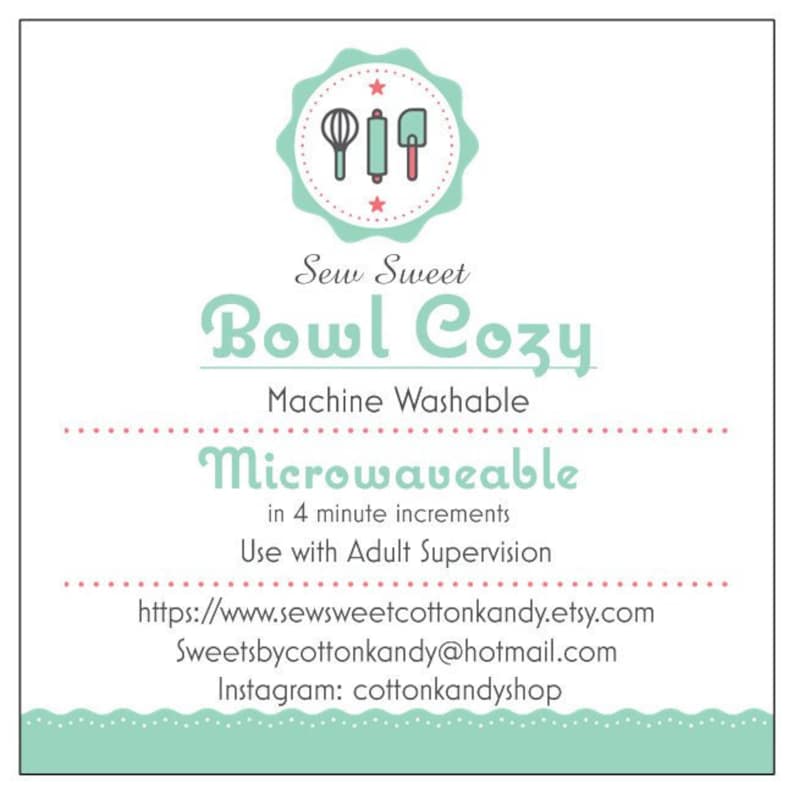 Printable Microwave Bowl Cozy Poem