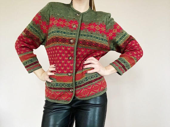 Geiger Knitwear - Pure Wool Cardigan - Retro Cardi