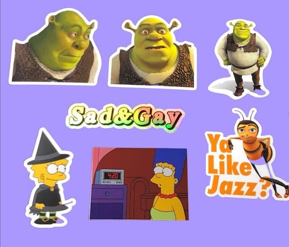 Shrek Meme Funny Vinyl Sticker - 5 Pack