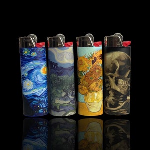 Van Gogh First Edition Stickers & Lighters | Sustainable Artistic Gifts for Smokers, Candles, and Sensitive Souls