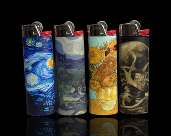 Van Gogh First Edition Stickers & Lighters | Sustainable Artistic Gifts for Smokers, Candles, and Sensitive Souls