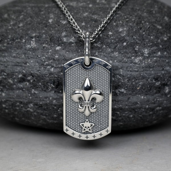 Fleur De Lis Dog Tag Etsy