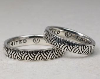 Silver Wedding Band, Pattern Band, Thin Band, Samoan Band, Maori Band, Polynesian Band, Tribal Band, Men & Women Silver Band, Unisex Band
