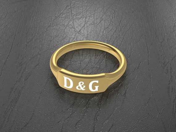 Adjustable Initial Letter Couple Rings Multicolor Zircon Gold Color Letters  Ring Finger For Women Men Elegant