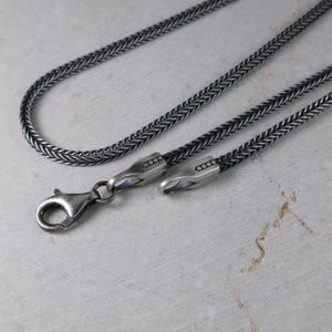 2,5 mm thickness Snake Chain, Sterling Silver 925 All Lengths Foxtail Neck Chain, Men's, Women's Necklace ,Christmas Gift for Him Her Father
