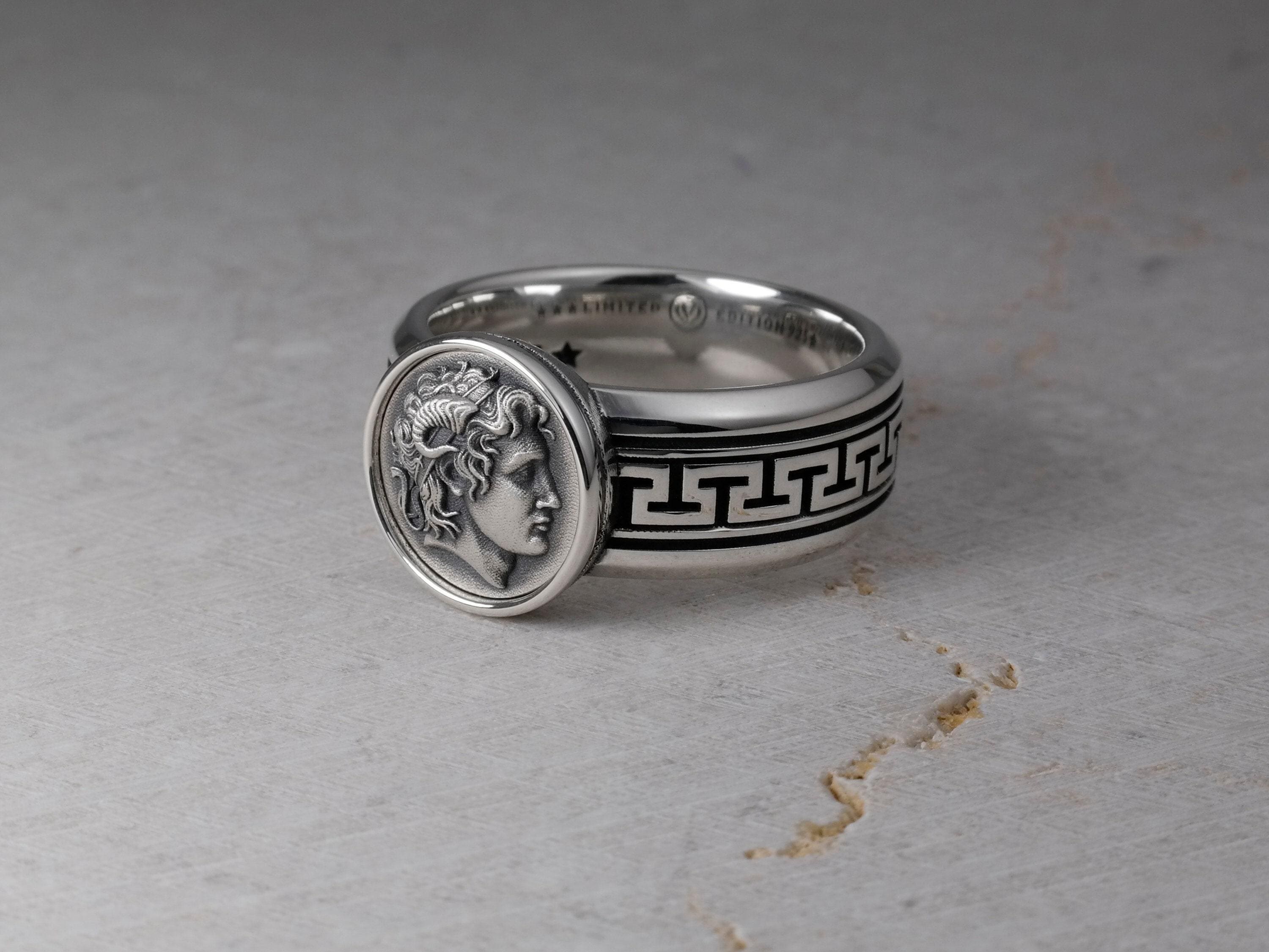 Alexander the Great Band Ring, Greek Key Pattern, Ancient Greece ...