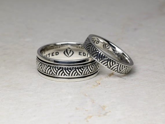 Bague Argent Poinçonné Style Tribal Maori – Alliance Ethnique Unisexe, Taille 57