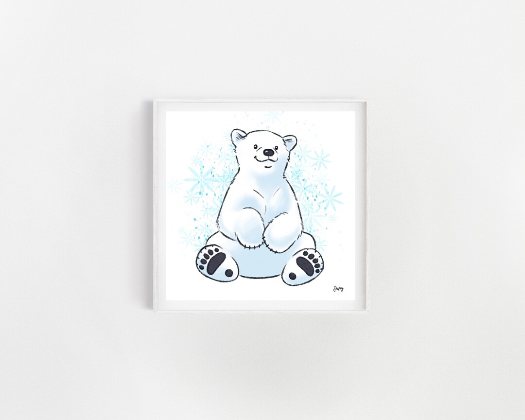 Baby Animal Nursery Art / Arctic Animal Nursery Decor / Polar Etsy