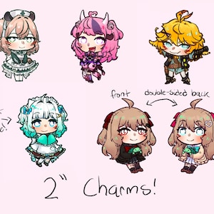 Vtuber Acrylic Charms 2”