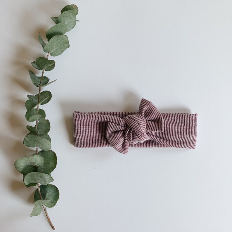 infant toddler baby bow newborn Iris tie-on headwrap headband