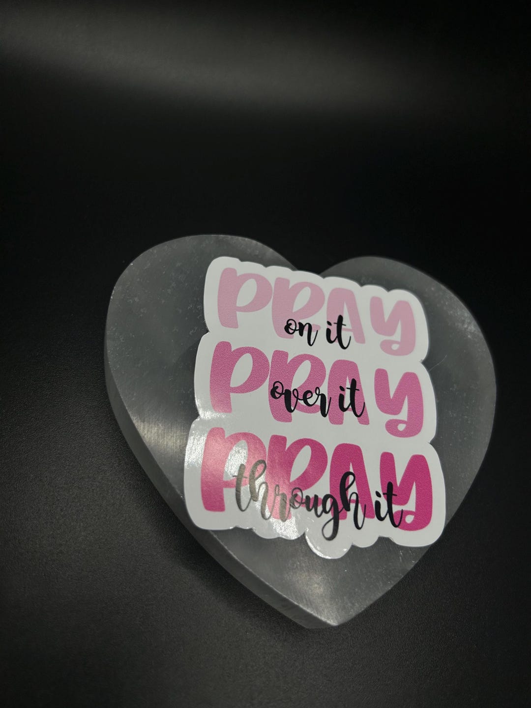 Pray on It Pray Over It Pray Through It Sticker, Faith-based Waterproof ...