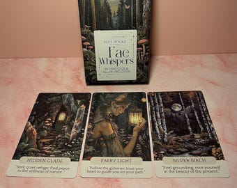 Fairy Orakel Card Deck & Guide, Nachrichtenkarten für Intuition, Naturmagie, Schattenarbeit, 39 mystische Karten