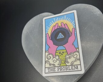 Lustiger Tarotkarten-Aufkleber - I'm the Problem - Witziger Tarot-Aufkleber für spirituelle Hexen, mystischer Humor Aufkleber, Astrologie Geschenk
