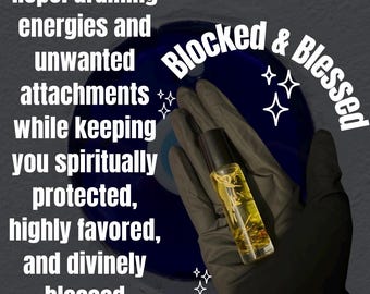 Blocked and Blessed Protection Oil Spiritual Protection, Remove Negative Energy, Evil Eye Defense, Hoodoo Ritual Oil , Lemon