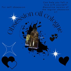 Cologne for men Obsession Oil Oil for men Conjure Oils Dopesouldopespirit Dopesoulmani  Intention Oil Hoodoo oils