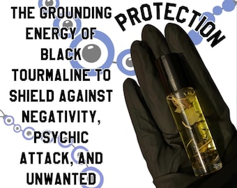 Óleo de Proteção ATUALIZADO com Turmalina Negra para Proteção Espiritual, Defesa contra Ataques Psíquicos e Escudo contra Energias Negativas.