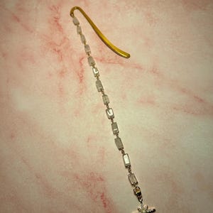 Gold Crystal Bookmark, Rose Quartz, Star Pendant, Healing Crystal Bookmark for Self-Love, Manifestation, and Spiritual Gifts for Book Lovers