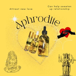 Aphrodite Intention Oil for Love, Beauty, Self-Confidence, Goddess Energy Ritual Oil