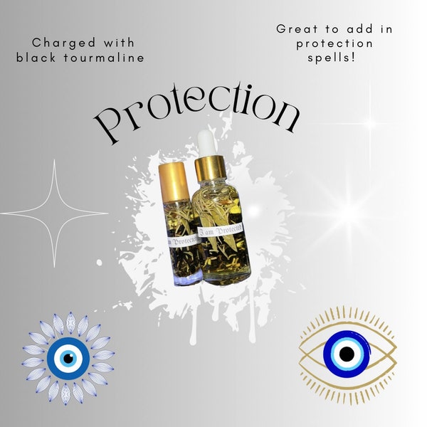 Protection  Oil Conjure oil Black Tourmaline Charged Oil  Scented Oil Dopesouldopespirit